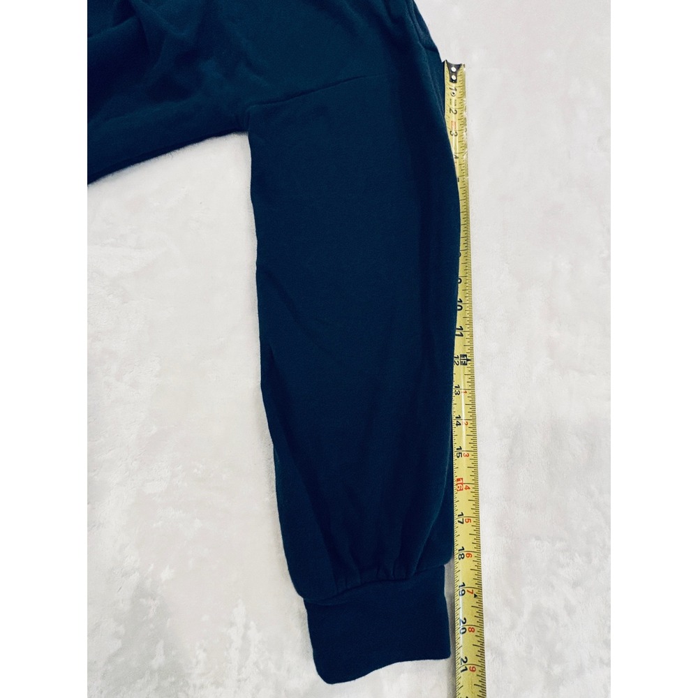 Loft Outlet Navy Blue Layered Look Collared Sweatshirt 2-in-1 Top Large - Picture 5 of 5